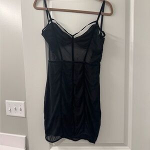 Fashion Nova Black Sheer Chemise
